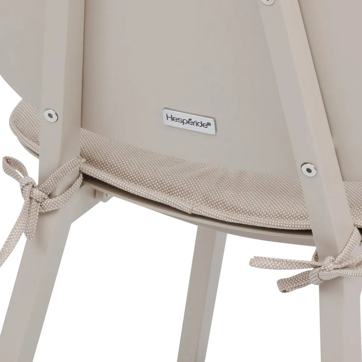 Lot de 2 chaises hautes de jardin TERZANO Beige & Argile