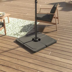Lot de 4 dalles pour parasol STACIO Ardoise