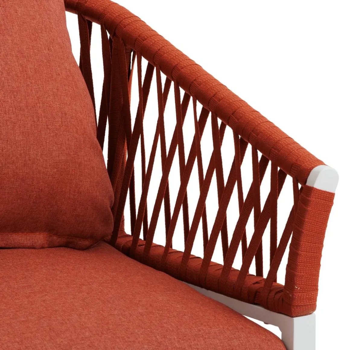 Lot de 2 fauteuils de jardin ORIENGO Brique & Blanc