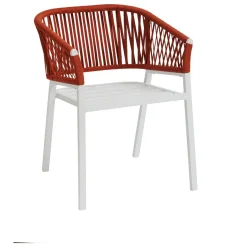 Lot de 2 fauteuils de jardin ORIENGO Brique & Blanc