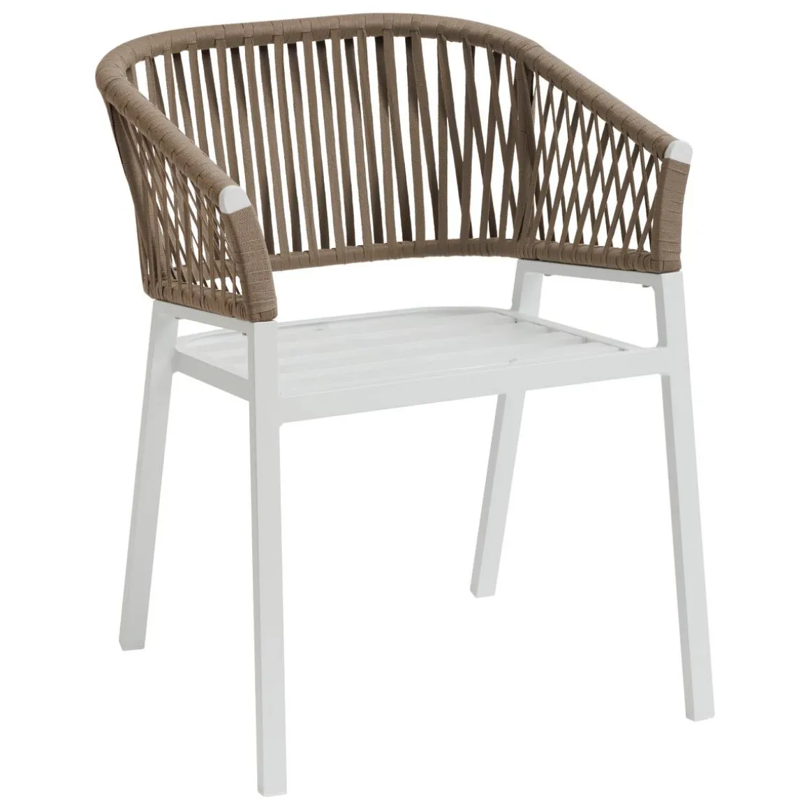 Lot de 2 fauteuils de jardin ORIENGO Taupe & Blanc