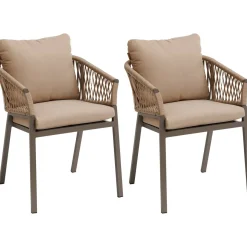 Lot de 2 fauteuils de jardin ORIENGO Miel & Praline