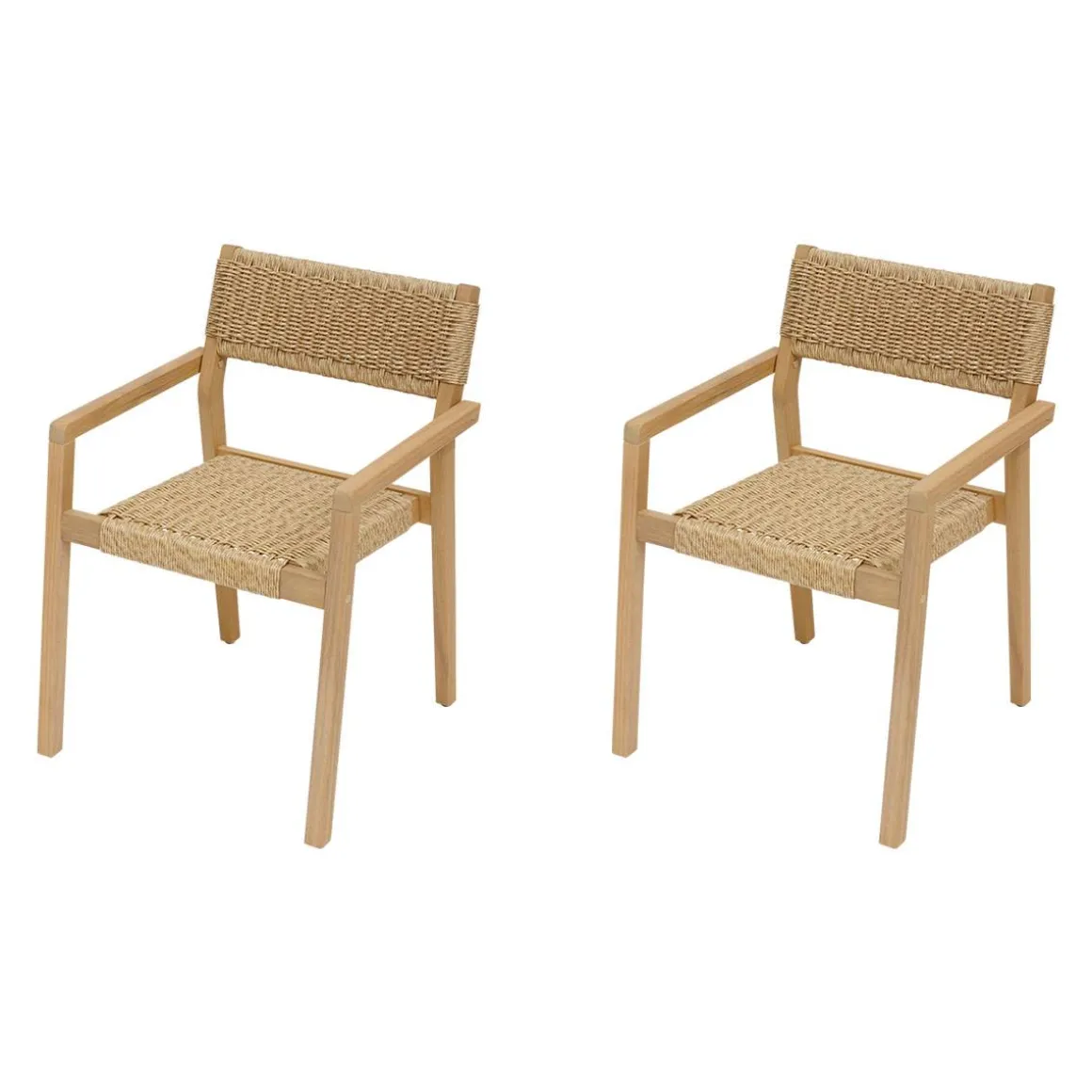 Lot de 2 fauteuils TEMEIRA Acacia