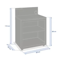Module avec étagère pour cuisine d'été OXYANA Graphite