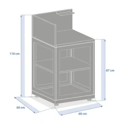 Module d'angle pour cuisine d'été OXYANA Graphite