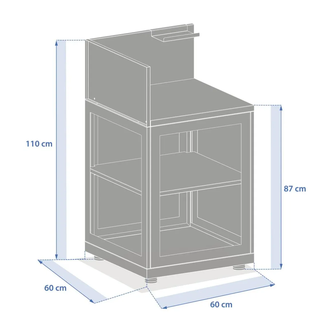 Module d'angle pour cuisine d'été OXYANA Graphite