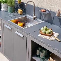 Module d'angle pour cuisine d'été OXYANA Graphite