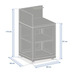 Module d'angle pour cuisine d'été OXYANA Graphite