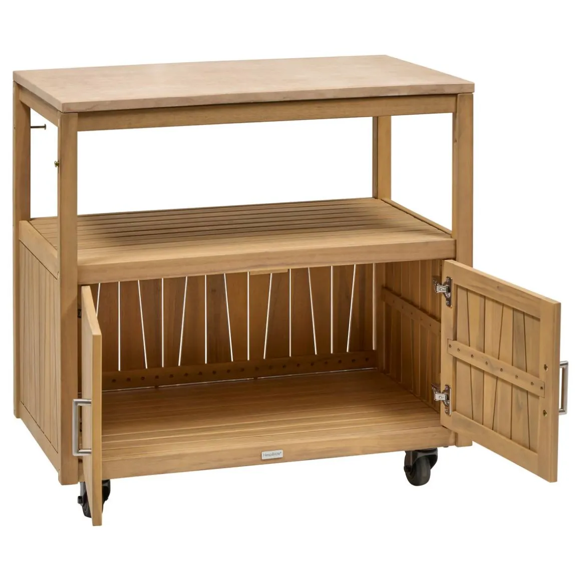 Module 2 portes à roulettes pour cuisine d'été LODGIA Beige