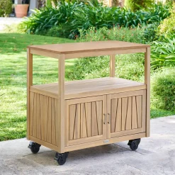 Module 2 portes à roulettes pour cuisine d'été LODGIA Beige