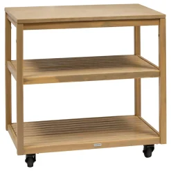 Module à roulettes avec étagères pour cuisine d'été LODGIA Beige