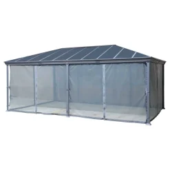 Moustiquaire pour pergola autoportante BELIZE Gris ardoise