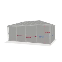 Moustiquaire pour pergola autoportante BELIZE Gris ardoise