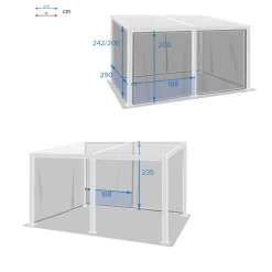Moustiquaire pour pergola bioclimatique AVILA Graphite