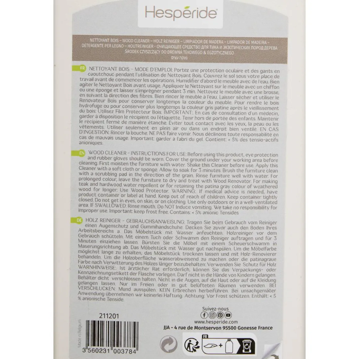 Nettoyant pour bois exotique