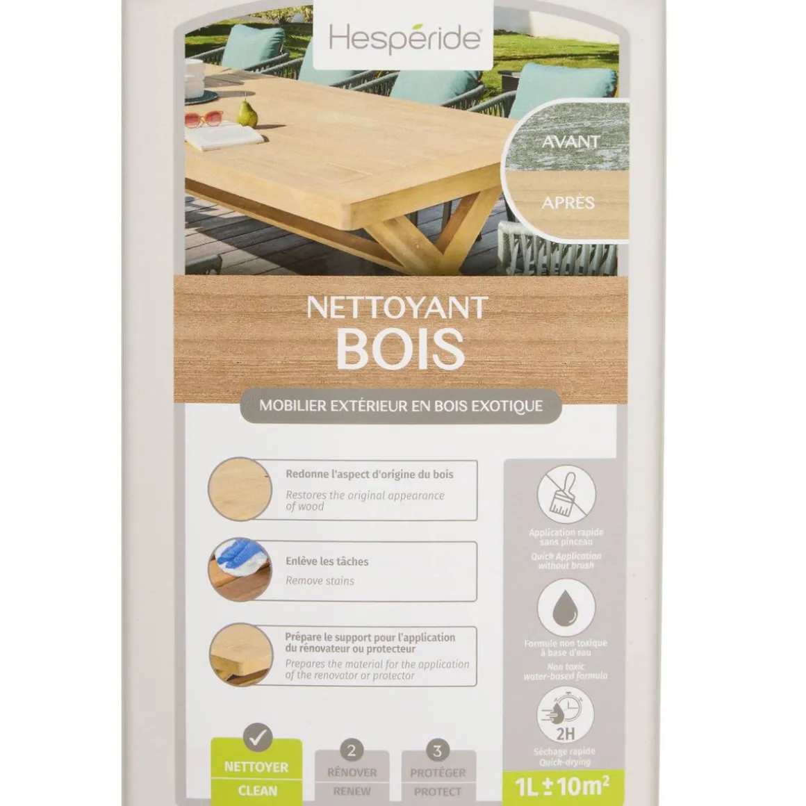 Nettoyant pour bois exotique