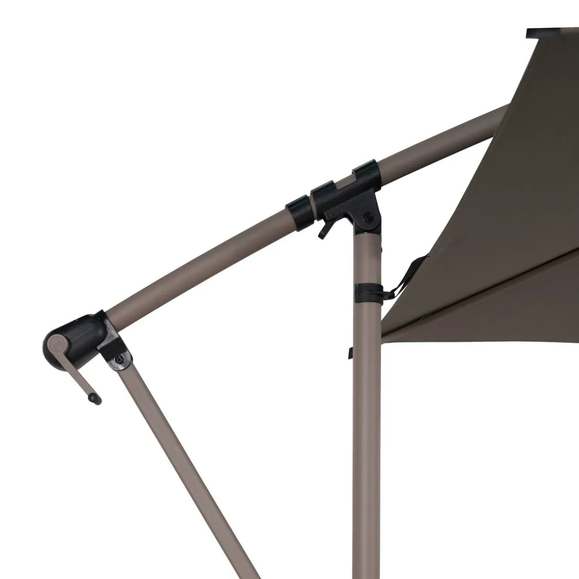 Parasol décentré carré MANOA Café