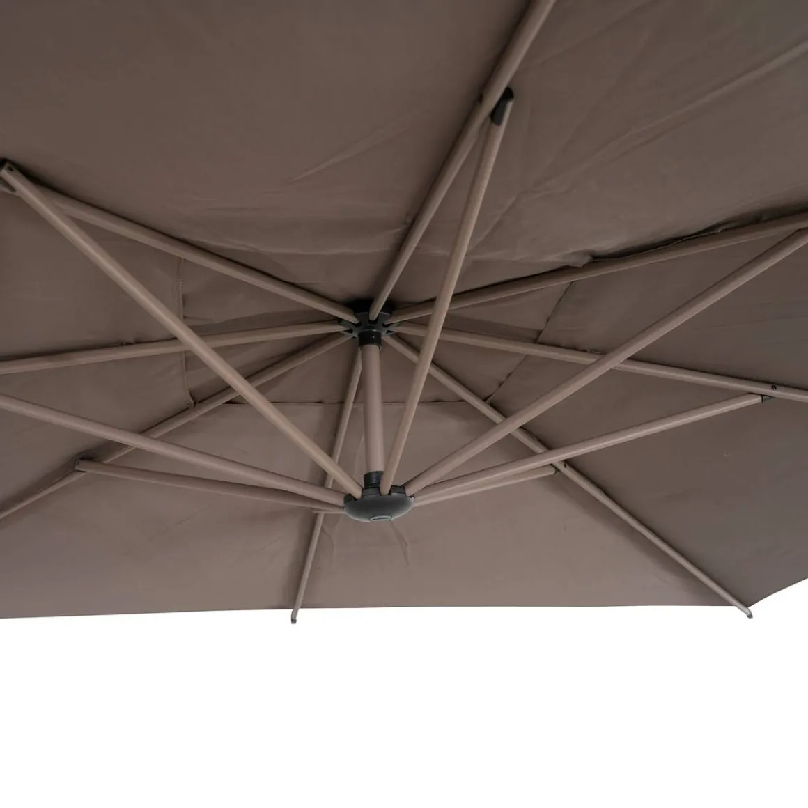 Parasol décentré carré MANOA Café