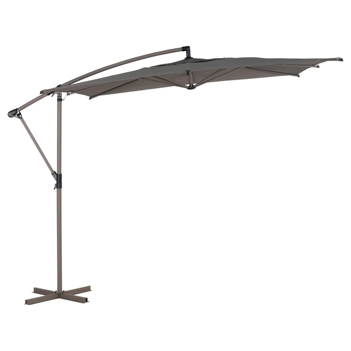 Parasol décentré carré MANOA Café