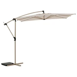 Parasol déporté carré inclinable MANOA Argile / Blé