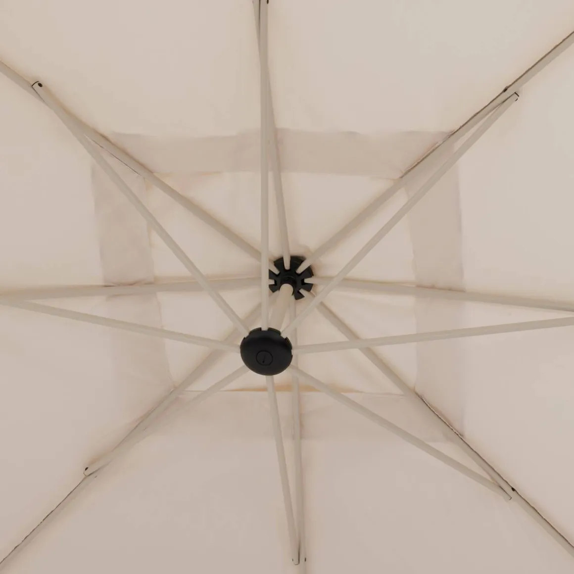 Parasol déporté carré inclinable MANOA Argile / Blé