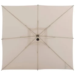 Parasol déporté carré inclinable MANOA Argile / Blé