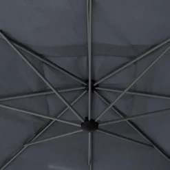 Parasol déporté carré inclinable MANOA Ardoise