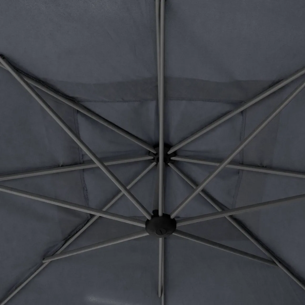 Parasol déporté carré inclinable MANOA Ardoise
