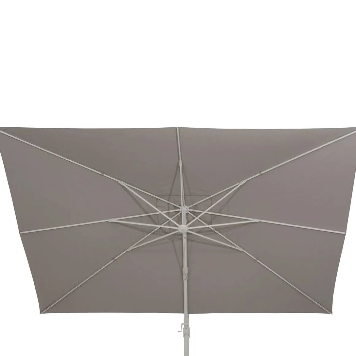 Parasol déporté carré inclinable MELHIA Lin / Argile