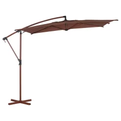 Parasol déporté carré MANOA Acajou