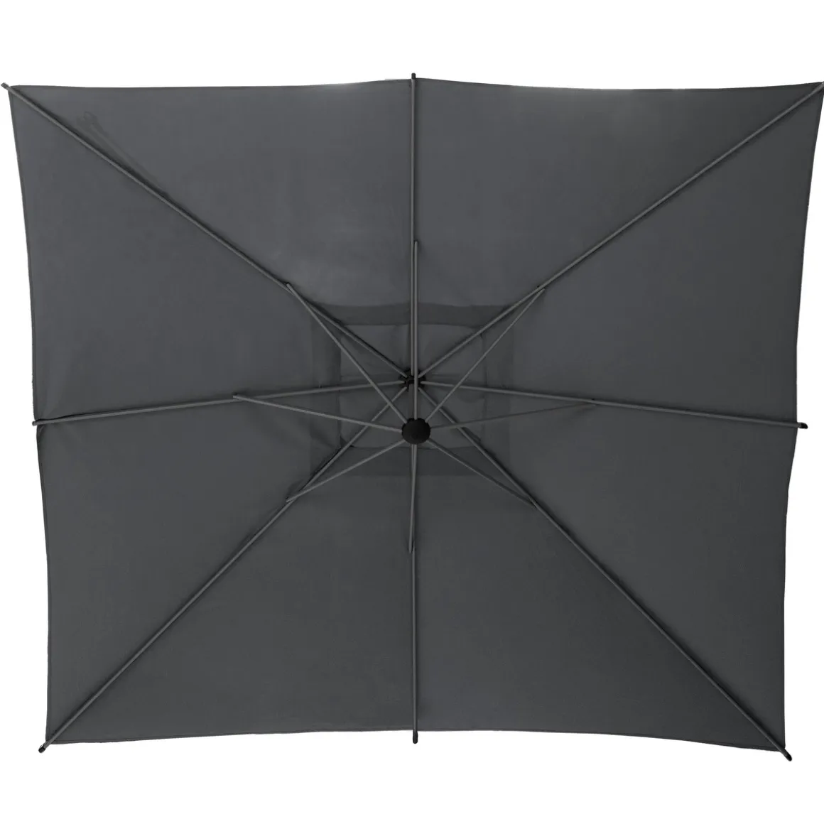 Parasol déporté carré MANOA Ardoise + 4 dalles de parasol STACIO