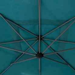 Parasol déporté carré MANOA Bleu canard