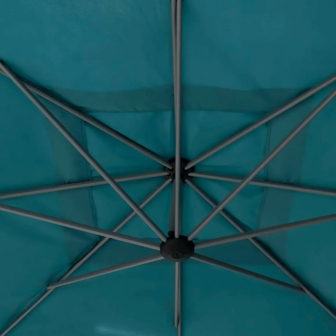 Parasol déporté carré MANOA Bleu canard