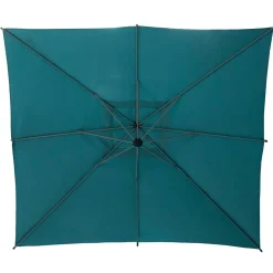 Parasol déporté carré MANOA Bleu canard