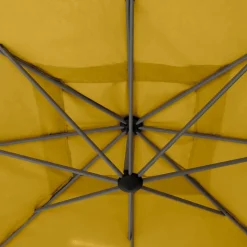 Parasol déporté carré MANOA Jaune moutarde