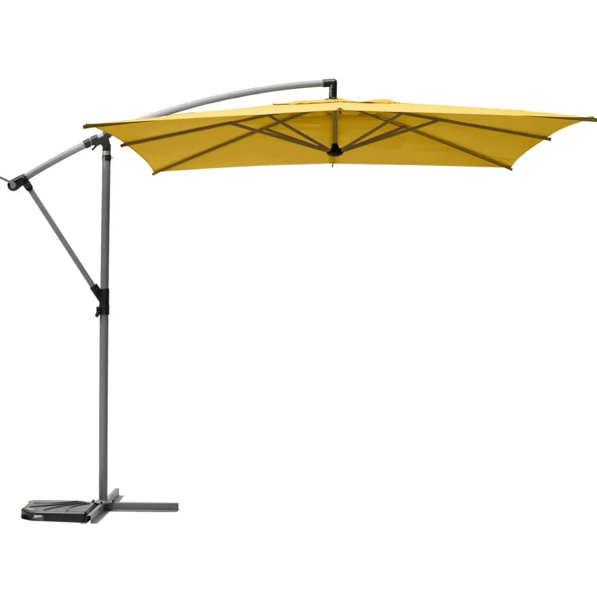 Parasol déporté carré MANOA Jaune moutarde