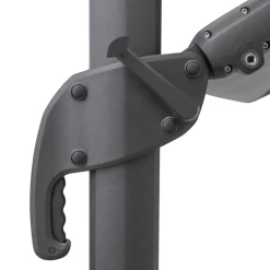 Parasol déporté rectangulaire MELHIA Anthracite avec LED