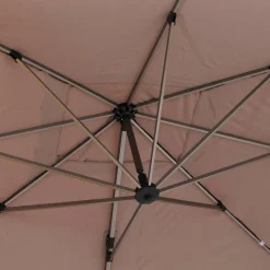 Parasol déporté rectangulaire ÉQUADOR Taupe