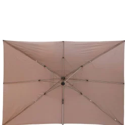 Parasol déporté rectangulaire ÉQUADOR Taupe