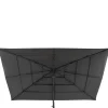 Parasol déporté rectangulaire inclinable MELHIA Anthracite