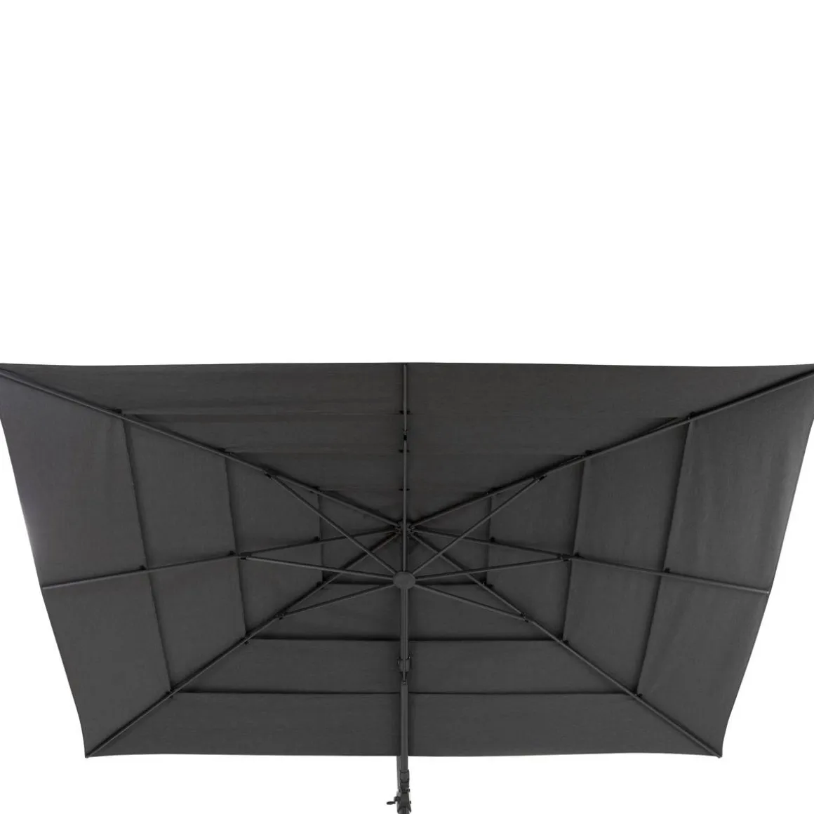 Parasol déporté rectangulaire inclinable MELHIA Anthracite