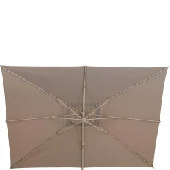 Parasol déporté rectangulaire inclinable MELHIA Lin / Argile