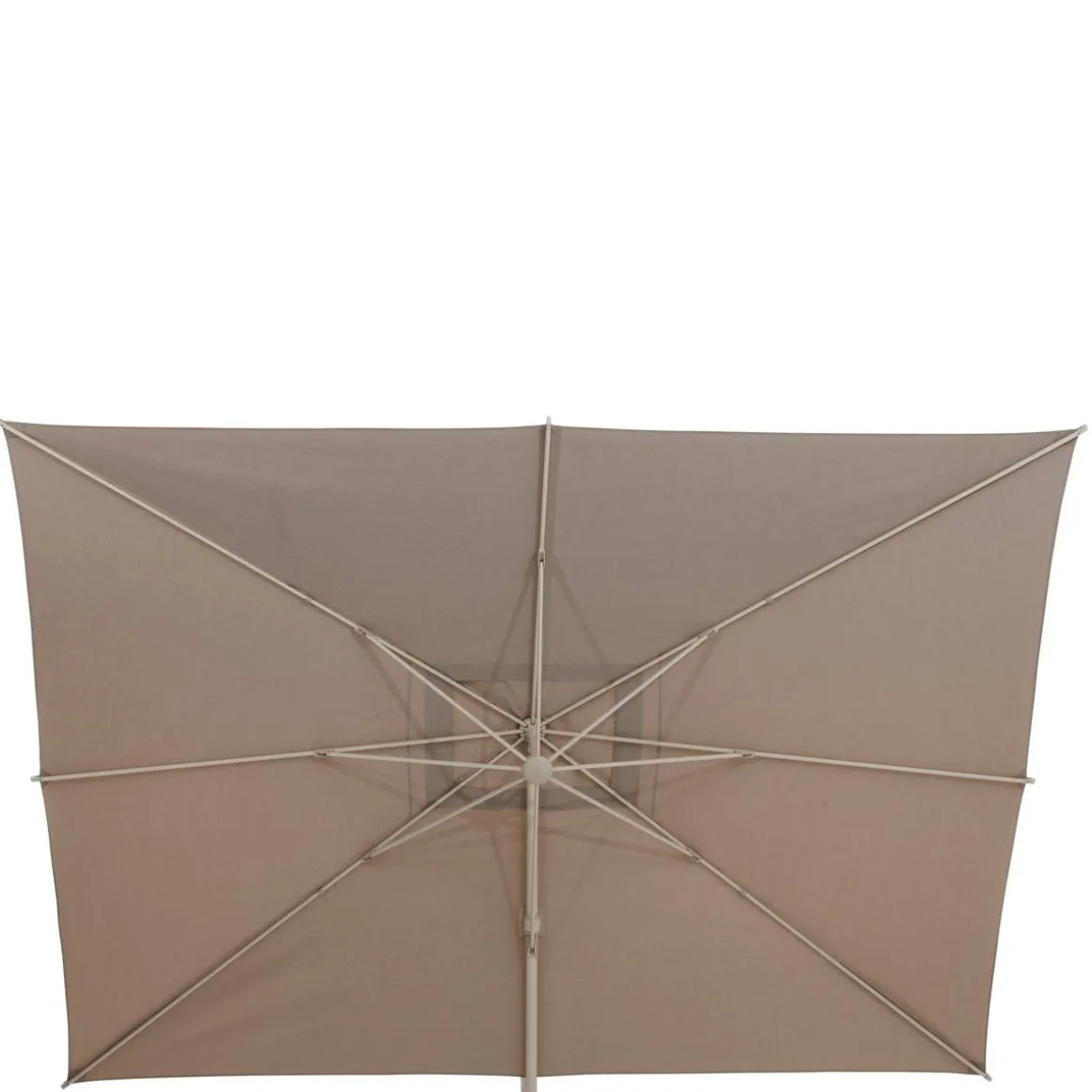 Parasol déporté rectangulaire inclinable MELHIA Lin / Argile