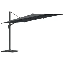 Parasol déporté rectangulaire inclinable MELHIA Anthracite / Graphite