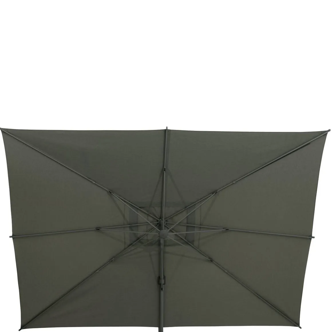 Parasol déporté rectangulaire inclinable MELHIA Vert laurier