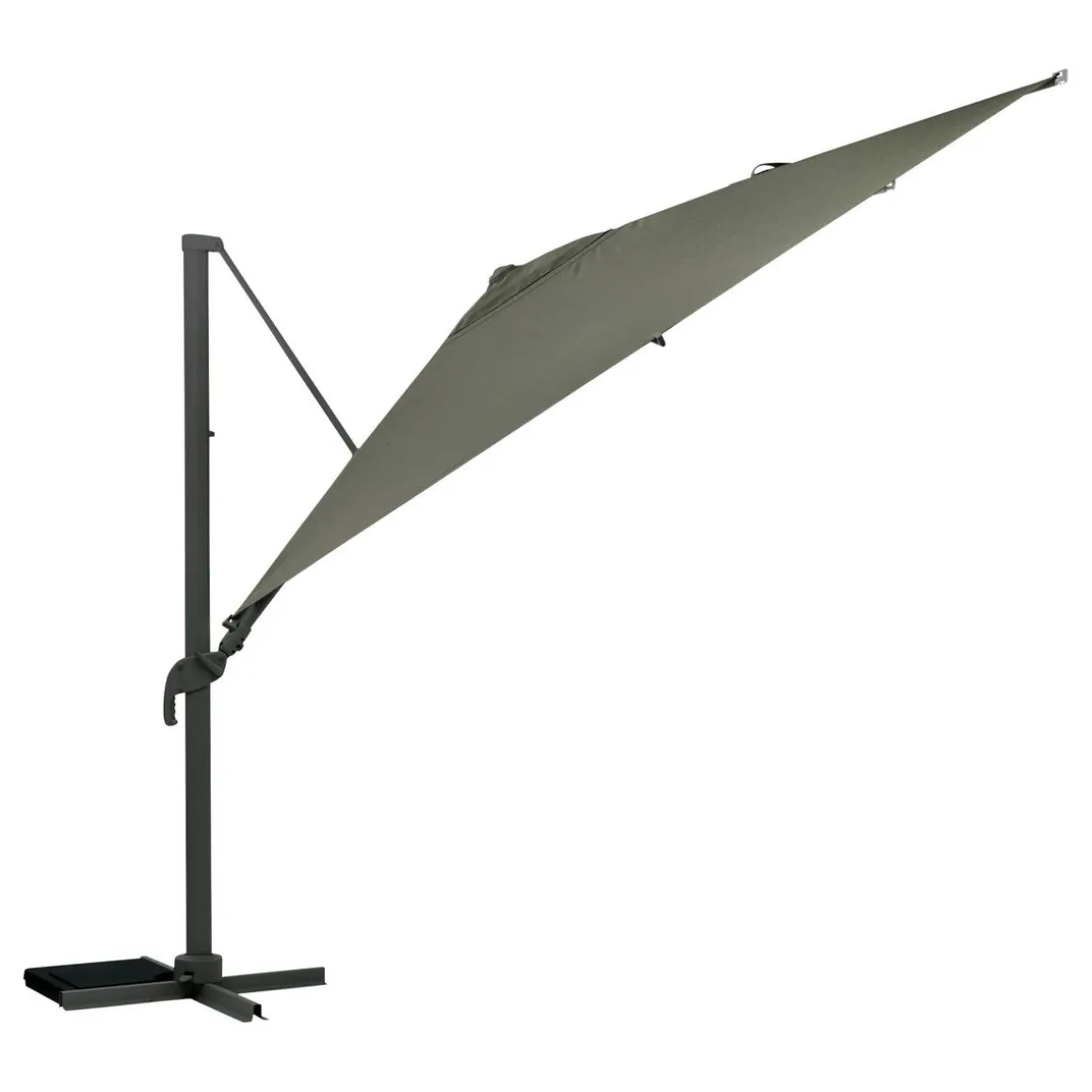 Parasol déporté rectangulaire inclinable MELHIA Vert laurier