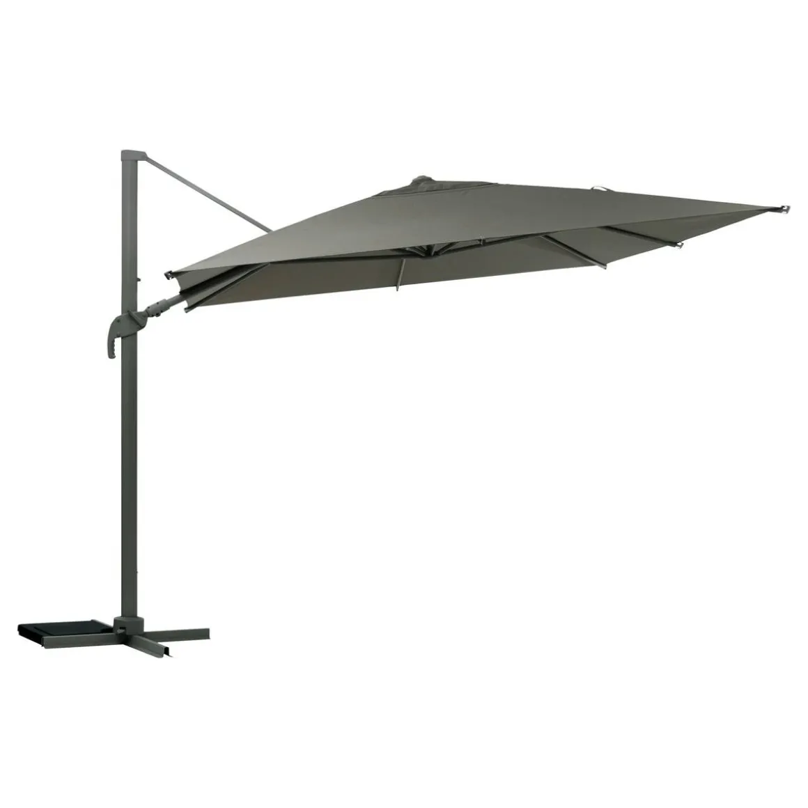 Parasol déporté rectangulaire inclinable MELHIA Vert laurier