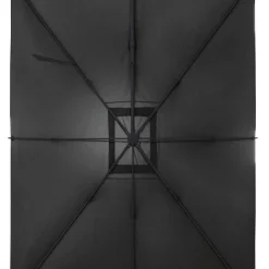 Parasol déporté rectangulaire inclinable MELHIA Anthracite