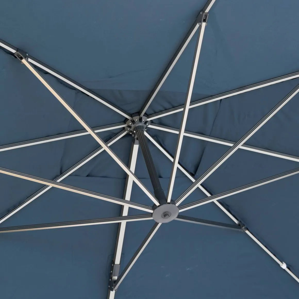 Parasol déporté rectangulaire ÉQUADOR Pétrole