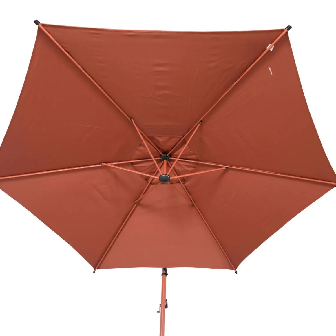 Parasol déporté rond MANOA Acajou